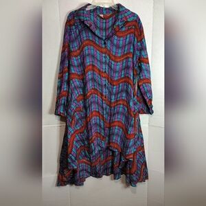 Vintage Laddi Colorful Patterned Dress Size OS